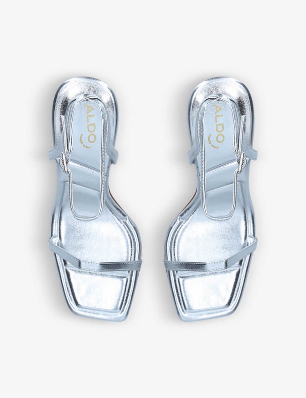 Vivanti Firkantede Sandaler I Imiteret Læder Med Stropper Aldo Fashion Sølv
