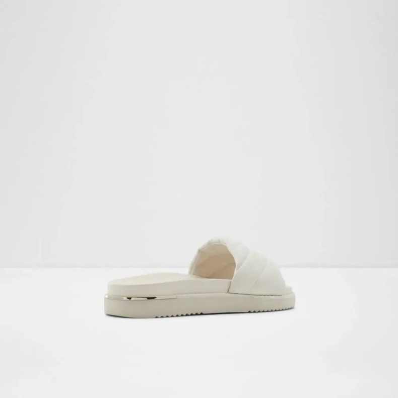 Acaswen Kvinders Rund Tå Slide Sandal Mode Hvid Aldo