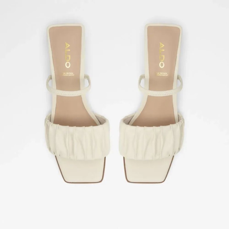 Mode Anden Hvid Aldo Adreran Sandal Med Blokhæl Til Kvinder