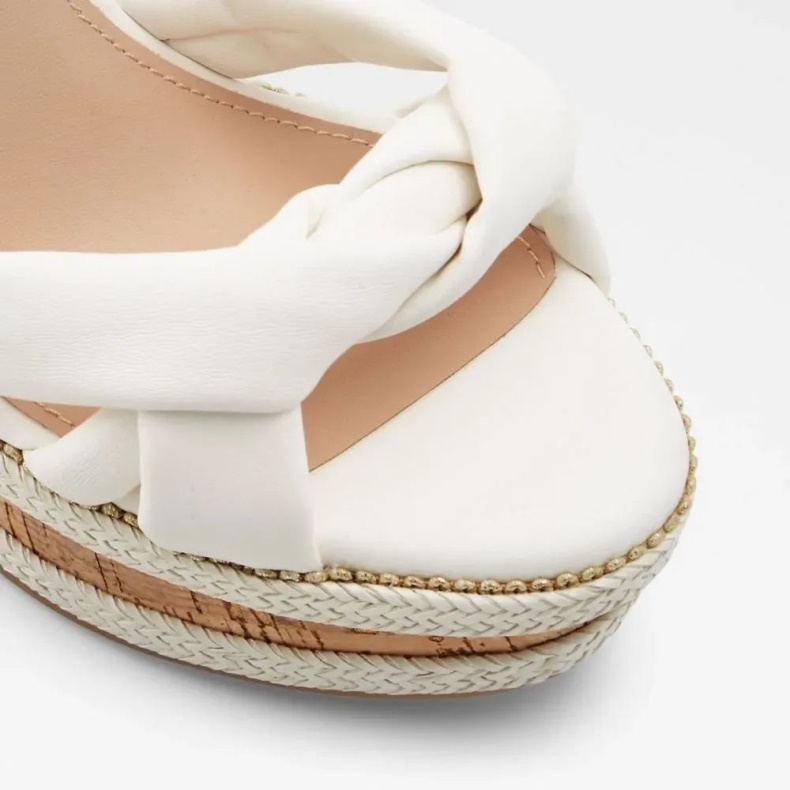 Mode Hvid Aldo Adrirawen Todelt Kilesandal Til Kvinder