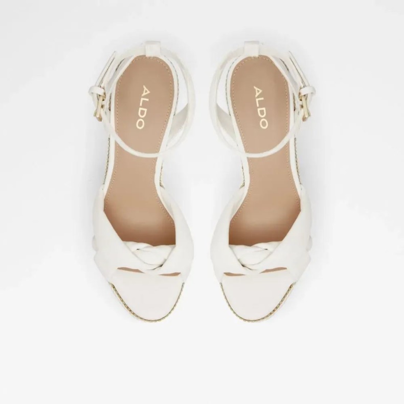 Mode Hvid Aldo Adrirawen Todelt Kilesandal Til Kvinder