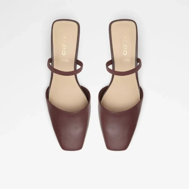 Aldo Fashion Afean Kvinders Spidse Tå Slip-on Hæl Mørkebrun