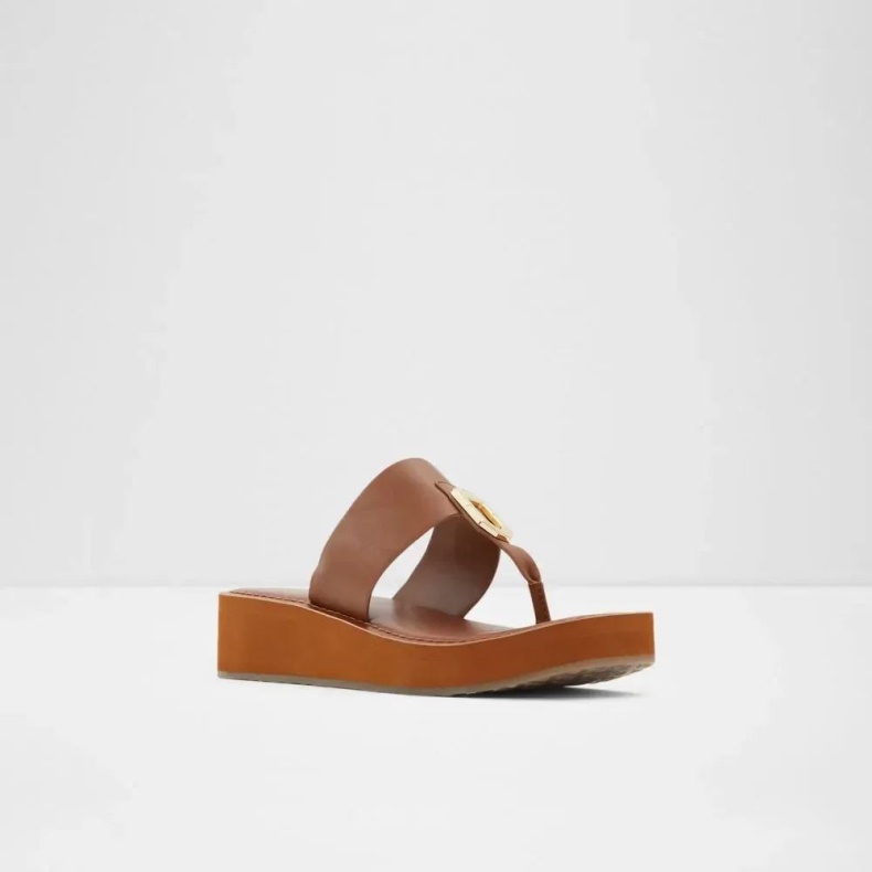 Aldo Cognac Mode Aminny Strandsandaler Til Kvinder