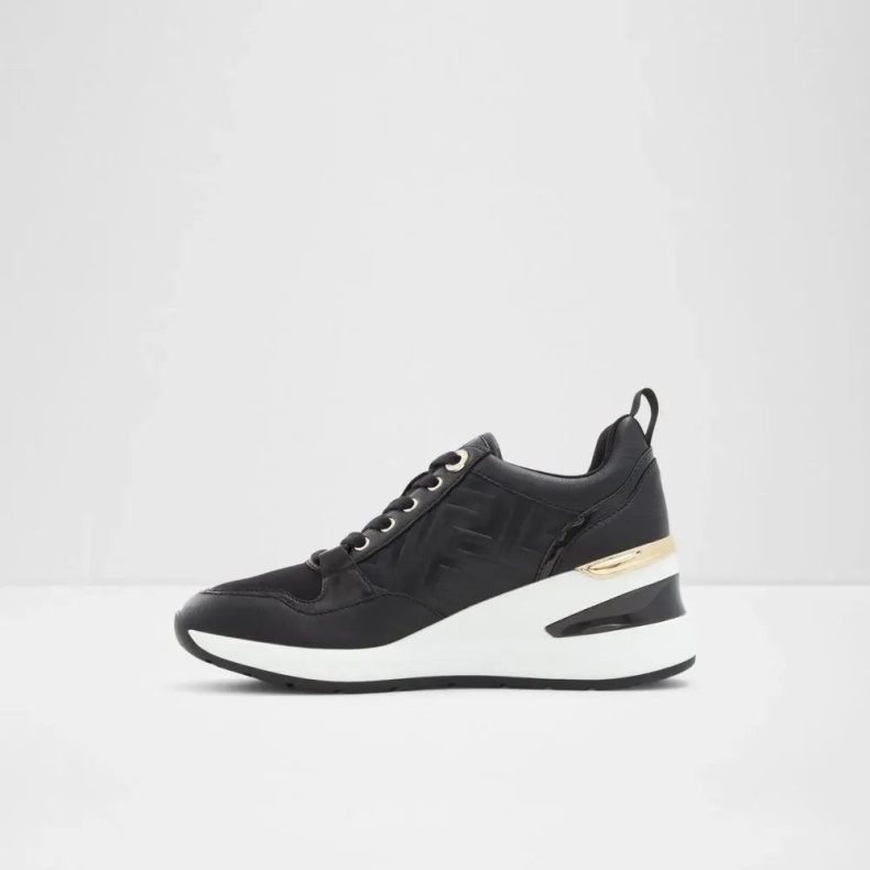 Sort Asilahan Kvinders Wedge Sneaker Fashion Aldo