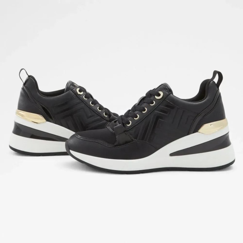 Sort Asilahan Kvinders Wedge Sneaker Fashion Aldo