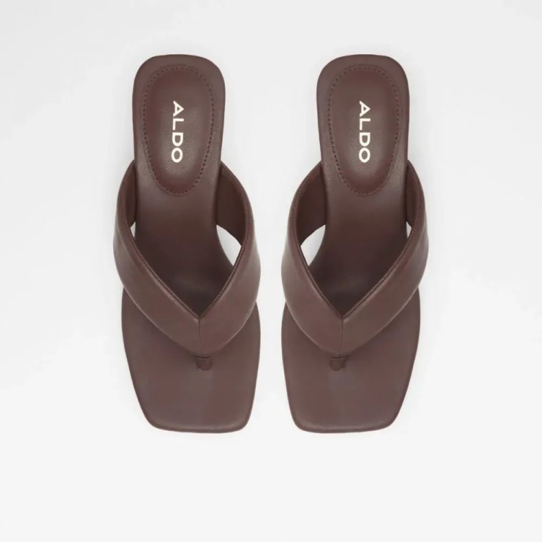 Aldo Fashion Auday Sandal Med G-streng Til Kvinder Mørkebrun