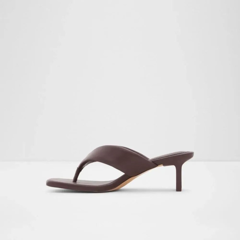 Aldo Fashion Auday Sandal Med G-streng Til Kvinder Mørkebrun