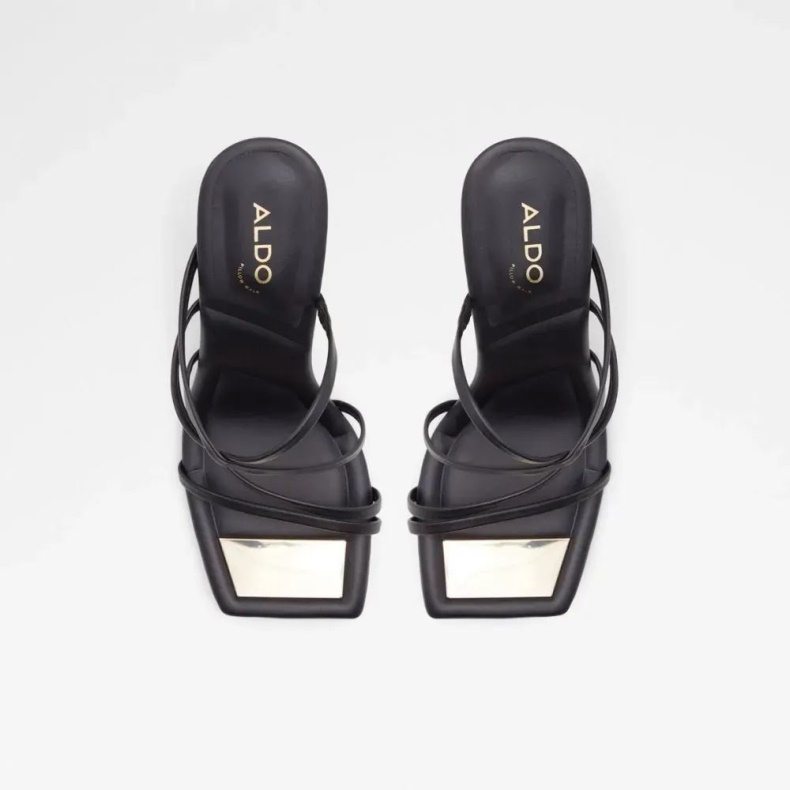 Aldo Sort Mode Aviah Sandal Med åben Tå Til Kvinder