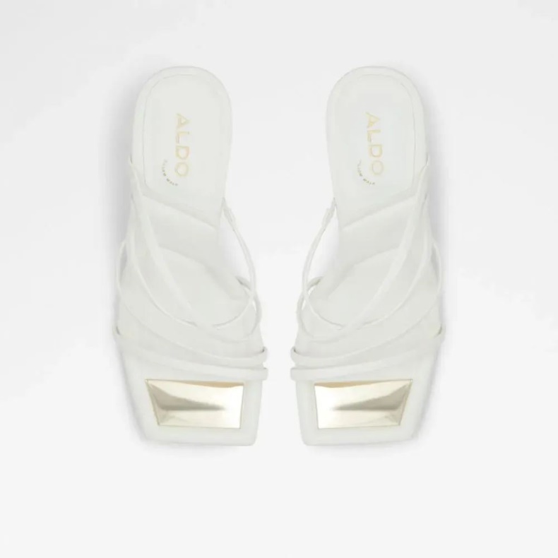 Mode Hvid Aldo Aviah Sandal Med åben Tå Til Kvinder