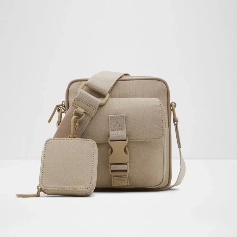 Mode Mellembeige Basal Håndtaske Til Mænd Crossbody Aldo