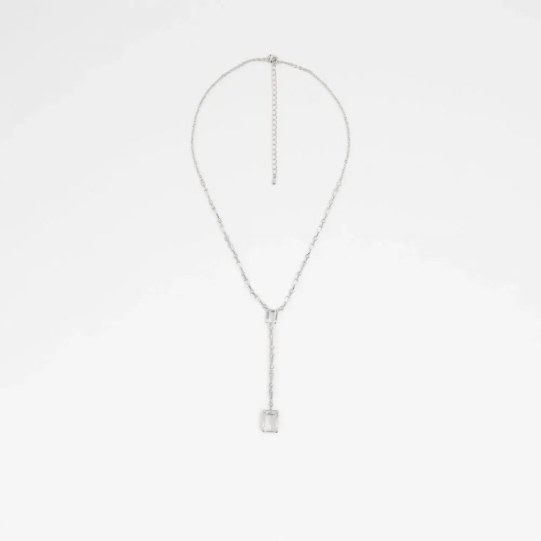 Mode Sølv/klar Multi Aldo Baguet Halskæde Med Tilbehør Til Kvinder