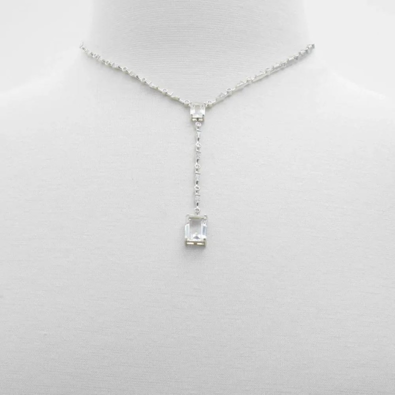 Mode Sølv/klar Multi Aldo Baguet Halskæde Med Tilbehør Til Kvinder