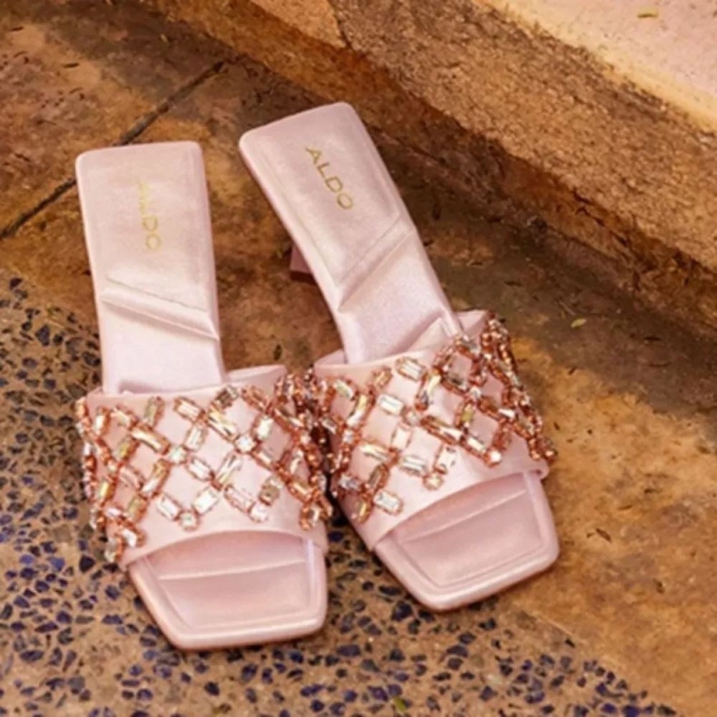 Lys-pink Berna Dame Slip-on Sandal Aldo Mode