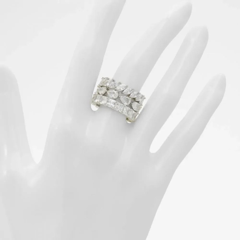 Mode Sølv/klar Multi Briolette Tilbehør Til Kvinder Ring Aldo