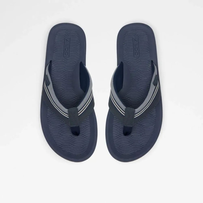 Navy Burges Herre Thong Flad Sandal Aldo Mode