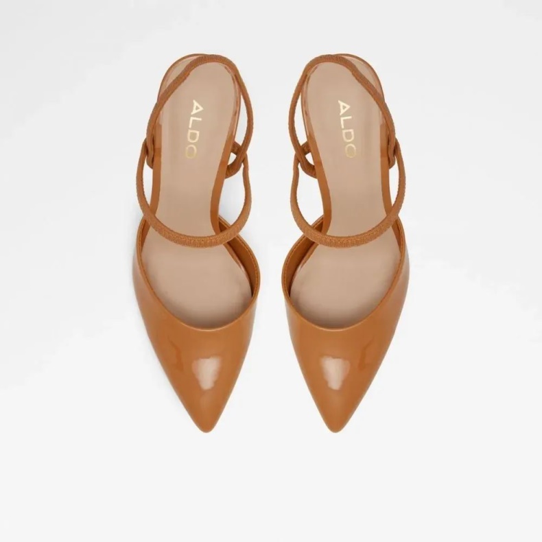 Mode Aldo Mørk-beige Carrolia Sko Med Slynge-back Til Kvinder