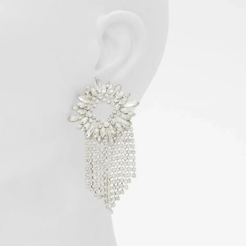 Sølv/klar Multi Fashion Aldo Cascada øreringe Med Tilbehør Til Kvinder