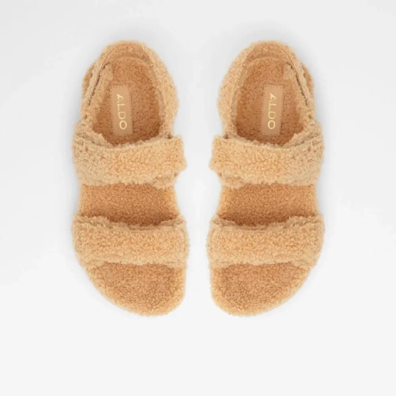 Mode Aldo Cloud Kvinders Todelt Flad Sandal Beige