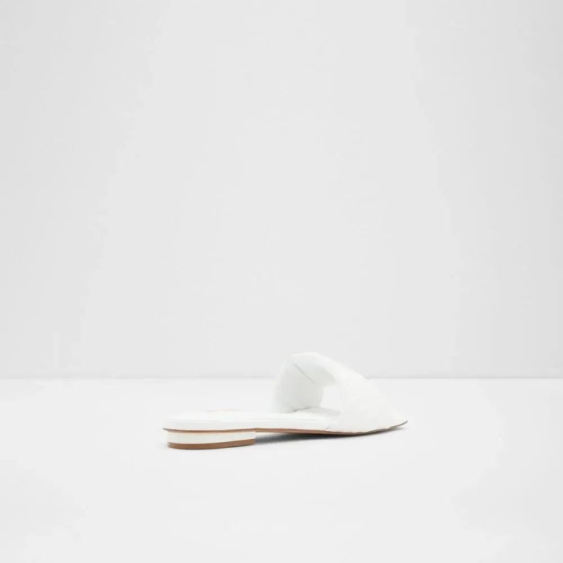 Hvid Mode Aldo Cleona Sandal Med Flade Hæle Til Kvinder