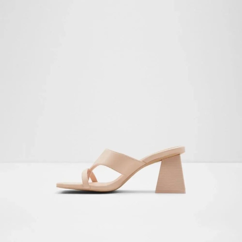 Mode Lys Pink Aldo Coasa Kvinders Sandal Med Firkantet Tåblok