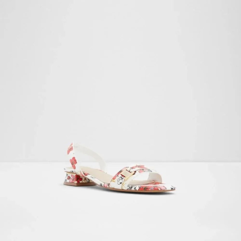 Fashion Hvid Multi Crescenta Slip-on Hæl Sandal Til Kvinder Aldo