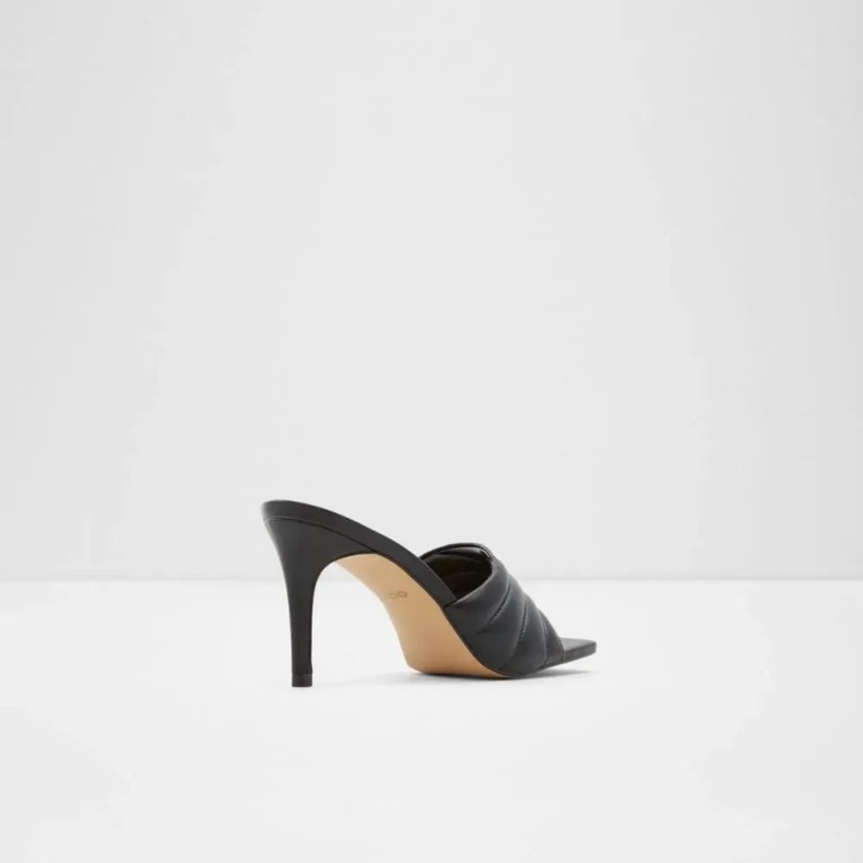 Fashion Aldo Sort Daniellita Slip-on Sandal Med Hæl Til Kvinder