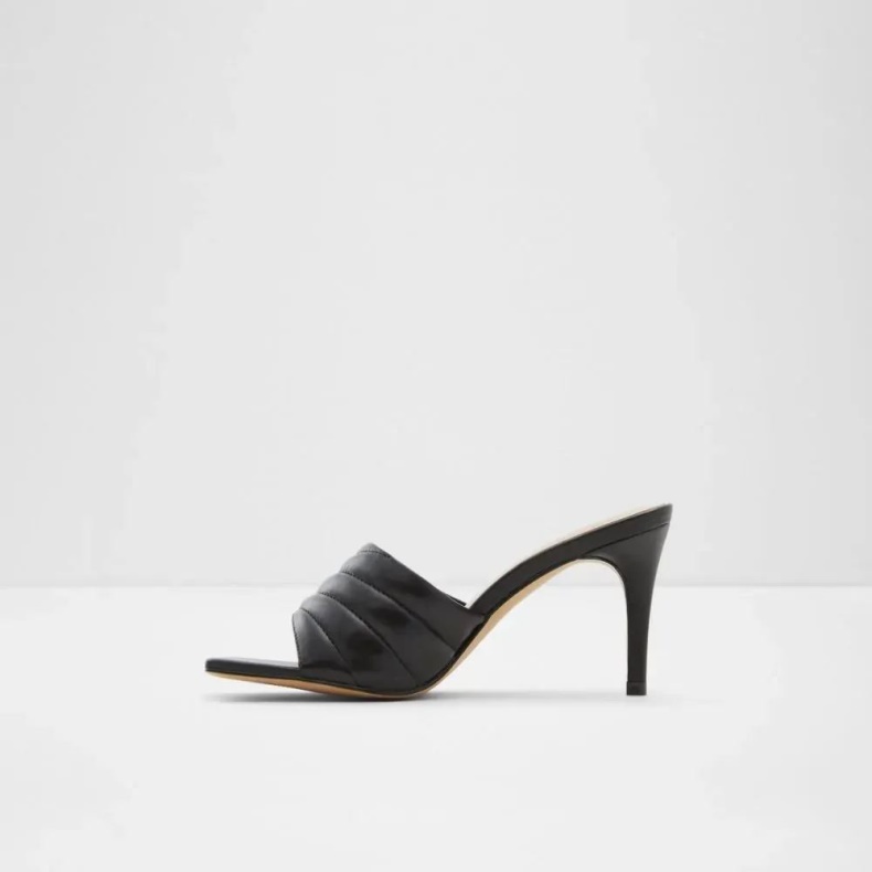 Fashion Aldo Sort Daniellita Slip-on Sandal Med Hæl Til Kvinder