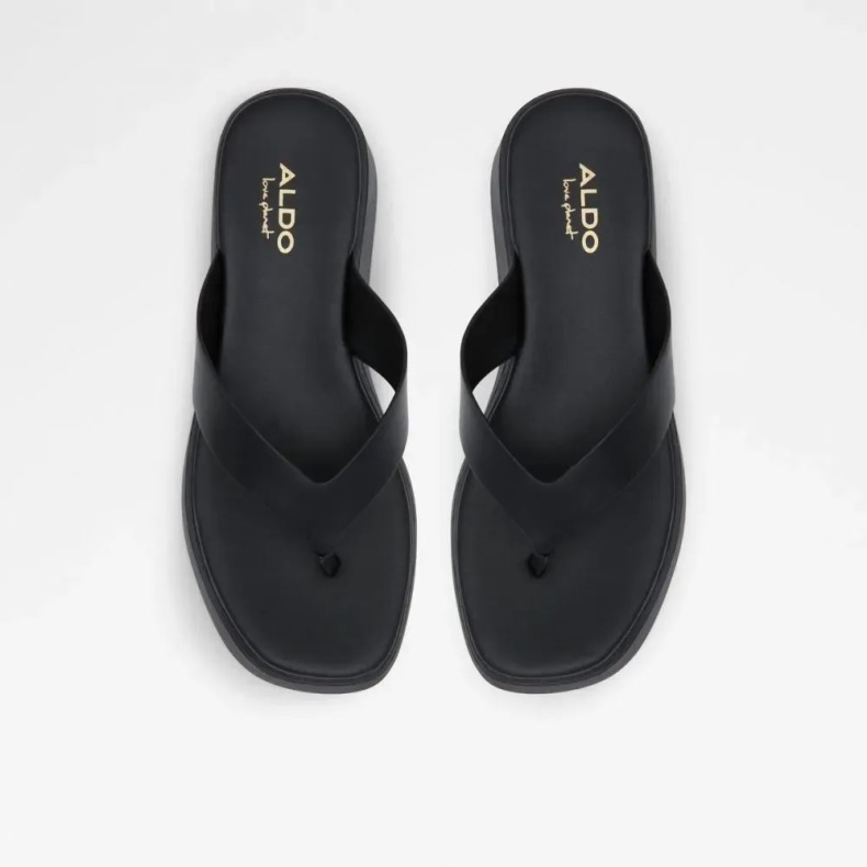 Delphy Kvinders Fladformede Remsandaler Sort Aldo Mode