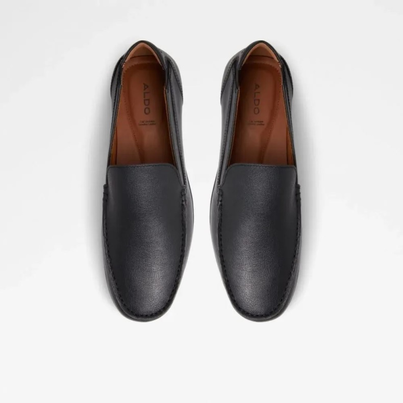 Demetriflex-w Herre Læder Moccasin åben-sort Aldo Mode