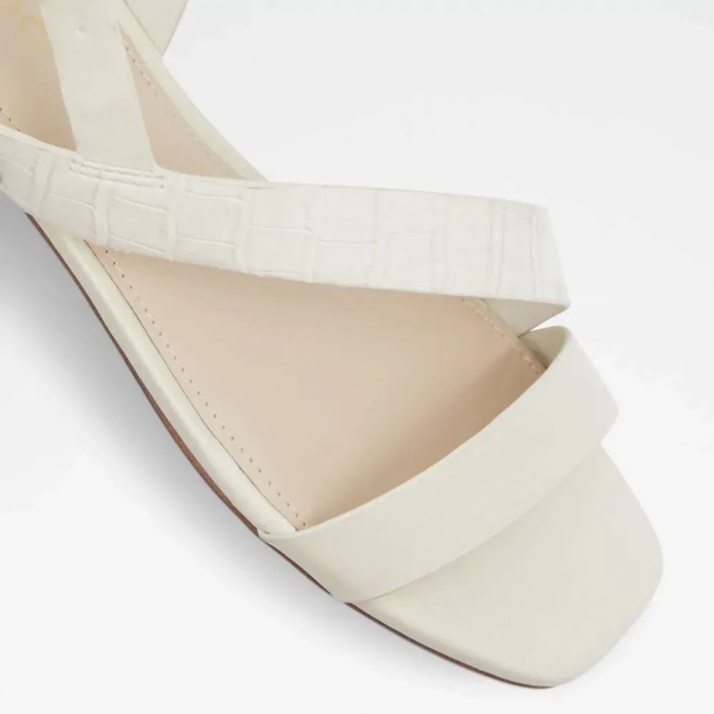 Mode Aldo Edardoni Todelt Sandal Med Hæle Til Kvinder Anden Hvid