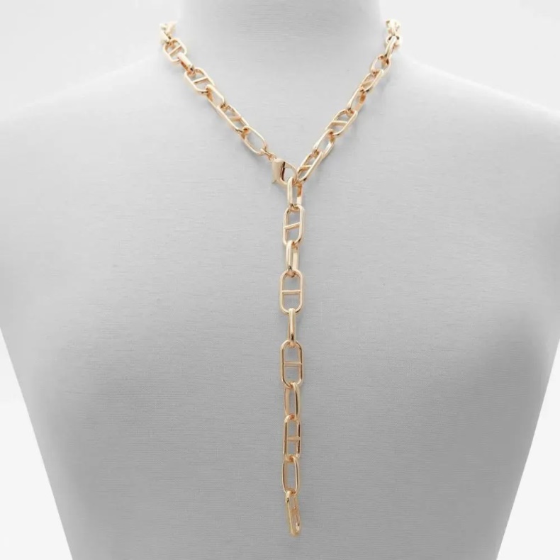 Aldo Guld Mode Ellipse Halskæde Med Tilbehør Til Kvinder