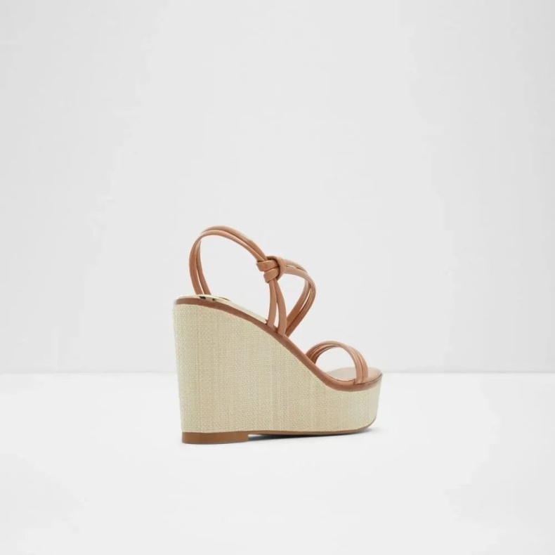 Eldin Kvinders Strappy Wedge Sandal Mørk-beige Aldo Mode