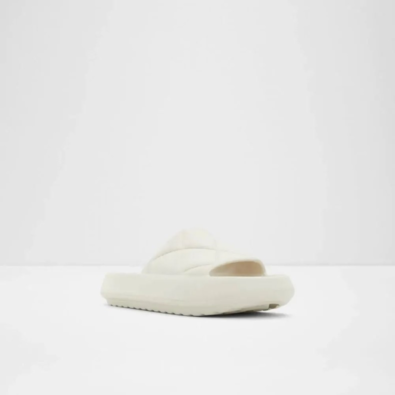 Aldo Mode Andre Hvide Ereras Flad Casual Slidesandaler Til Kvinder