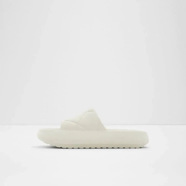 Aldo Mode Andre Hvide Ereras Flad Casual Slidesandaler Til Kvinder