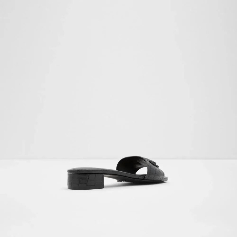 Sort Mode Aldo Ethauwen Sandal Med Flade Hæle Til Kvinder