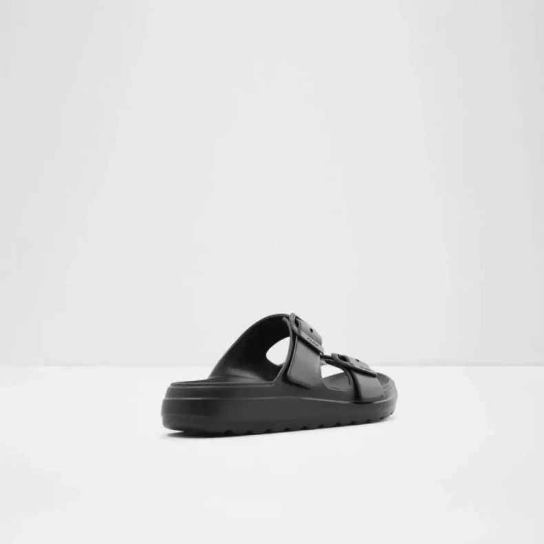 Eteiven Kvinders Flad Casual Slide Sandal Fashion Sort Aldo