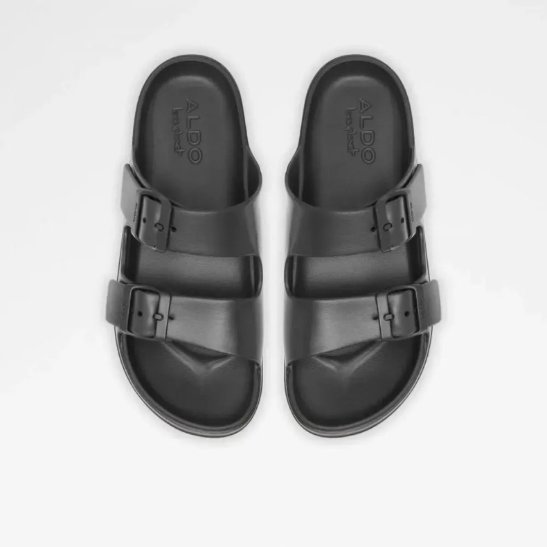 Eteiven Kvinders Flad Casual Slide Sandal Fashion Sort Aldo