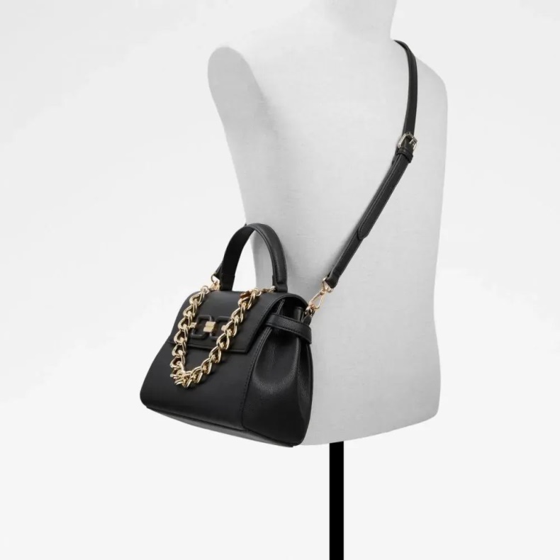 Fashion Aldo Sort Fresca Håndtaske Til Kvinder Med Tophåndtag