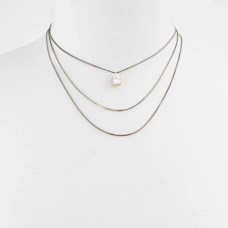 Mode Aldo Froimma Dame Tilbehør Halskæde Sort/guld Multi