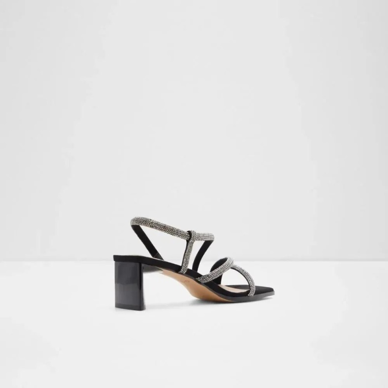 Aldo Fashion Sort Gannateriel Sandal Med Sling-back Til Kvinder