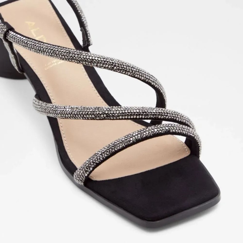 Gannateriel Kvinders Sling Back Hælede Sandal Fashion Sort Aldo