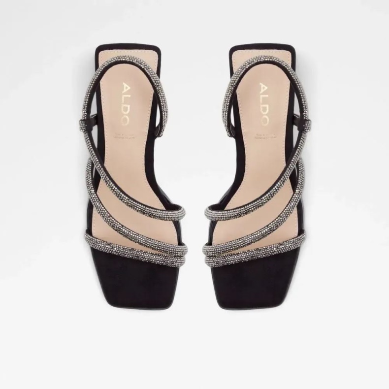 Gannateriel Kvinders Sling Back Hælede Sandal Fashion Sort Aldo