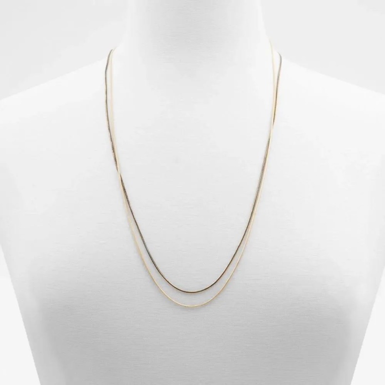 Gaowiel Dametilbehør Maskekæde Mode Sort/guld Multi Aldo