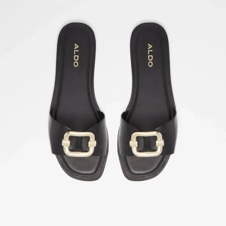 Sort Mode Aldo Glaeswen Flad Sandal Til Kvinder