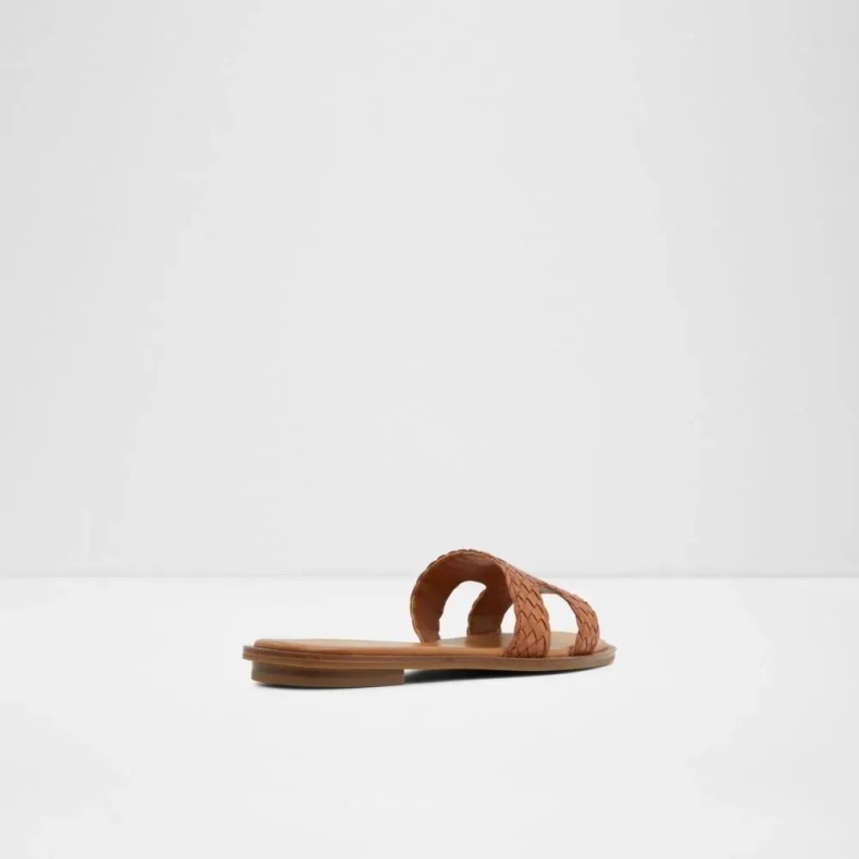 Mellembrun Mode Aldo Irmaos Slip-on Sandal Til Kvinder