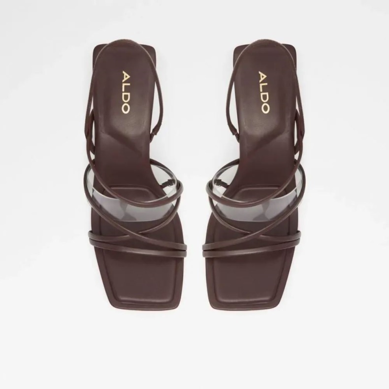Mørkebrun Mode Aldo Jennifer Sandal Med Slynge-back Til Kvinder