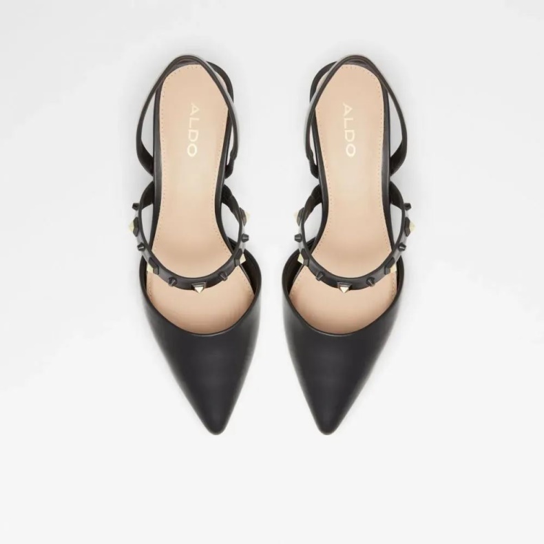 Fashion Aldo Jennenaldar Kvinders Sling Back Blokhæl Sort