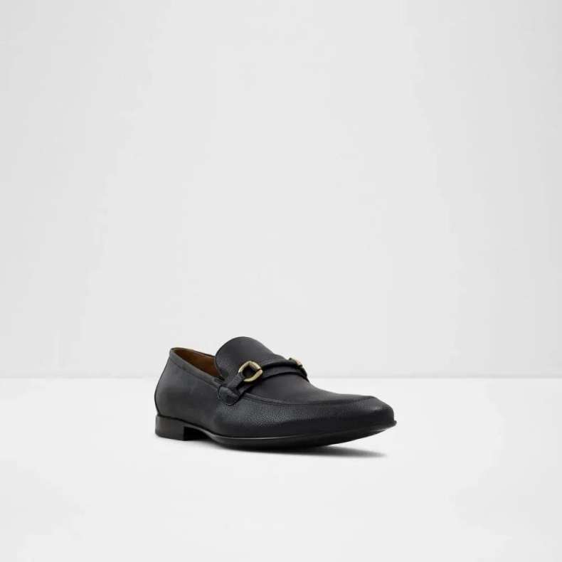 Sort Aldo Fashion Jijaws Slip-on Mandel Tå Loafer Til Mænd