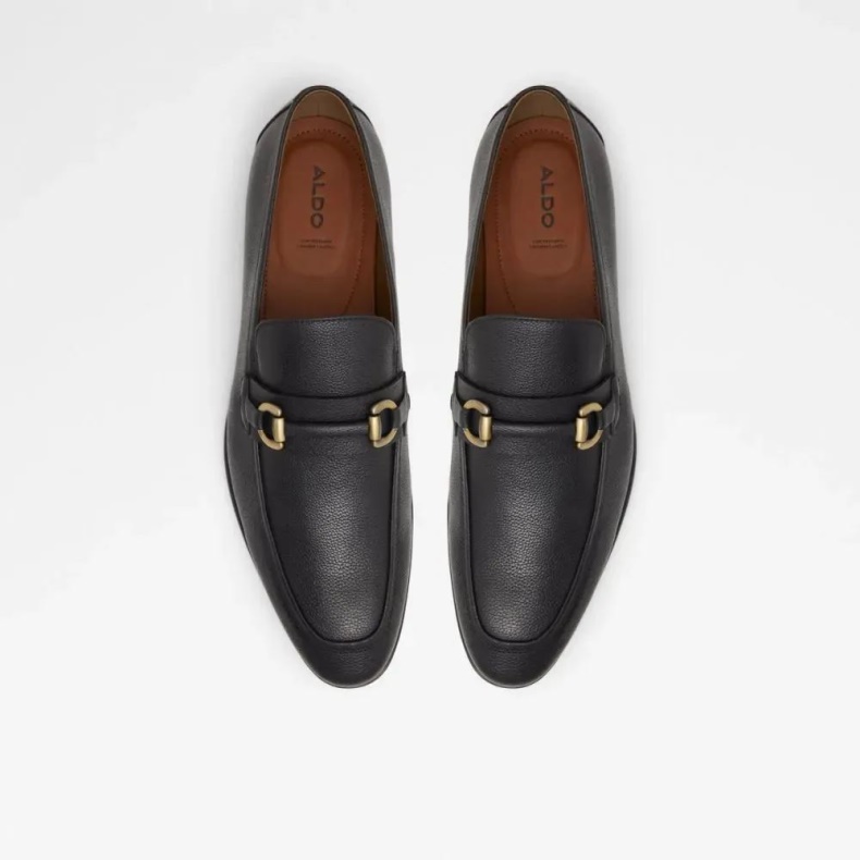 Sort Aldo Fashion Jijaws Slip-on Mandel Tå Loafer Til Mænd