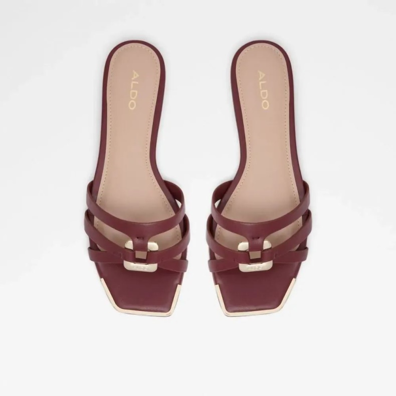 Aldo Fashion Bordo Kedauwen Slip-on Sandalrutsjebane Til Kvinder
